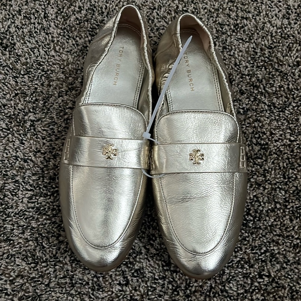 Tory Burch Metallic Gold Perry Loafer, NWOT - Picture 1 of 5